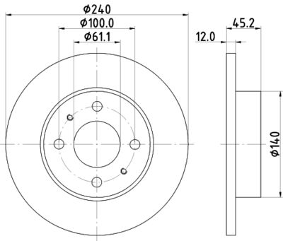 8DD355102291 HELLA PAGID Тормозной диск