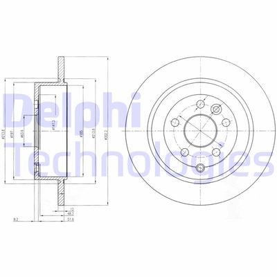 BG4124 DELPHI Тормозной диск