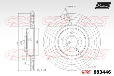 883446 MAXTECH Тормозной диск