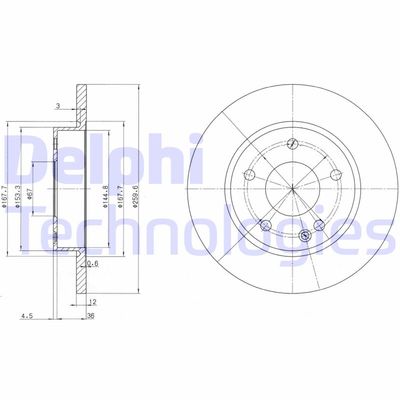 BG3394 DELPHI Тормозной диск