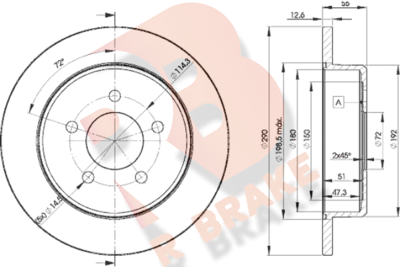 78RBD21023 R BRAKE Тормозной диск