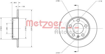 6110376 METZGER Тормозной диск