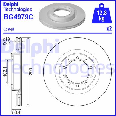 BG4979C DELPHI Тормозной диск