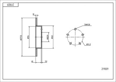 219009 HART Тормозной диск