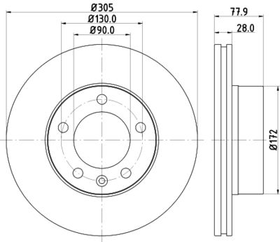 8DD355108931 HELLA Тормозной диск