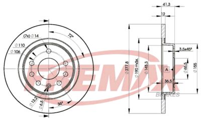 BD9115 FREMAX Тормозной диск