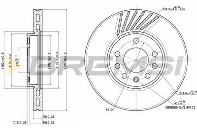 CD7082V BREMSI Тормозной диск