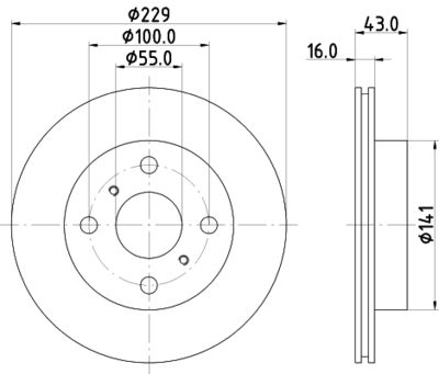 8DD355106631 HELLA Тормозной диск