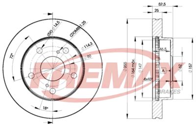 BD2806 FREMAX Тормозной диск