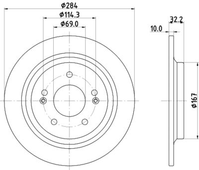 8DD355132921 HELLA Тормозной диск