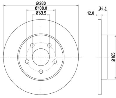 MDC1504 MINTEX Тормозной диск