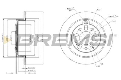 CD6739S BREMSI Тормозной диск