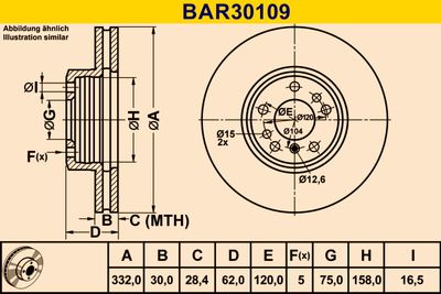 BAR30109 BARUM Тормозной диск