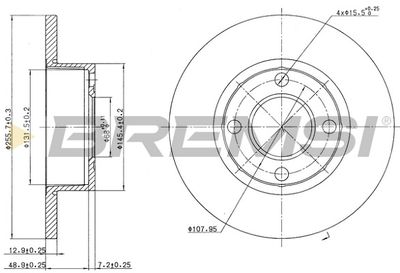 CD6318S BREMSI Тормозной диск