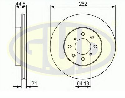 GDB121105 G.U.D. Тормозной диск