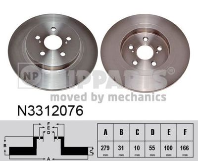 N3312076 NIPPARTS Тормозной диск