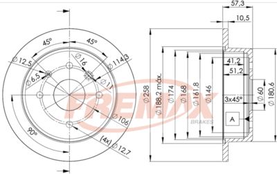 BD6028 FREMAX Тормозной диск