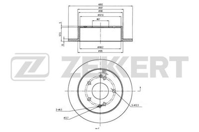 BS5659 ZEKKERT Тормозной диск