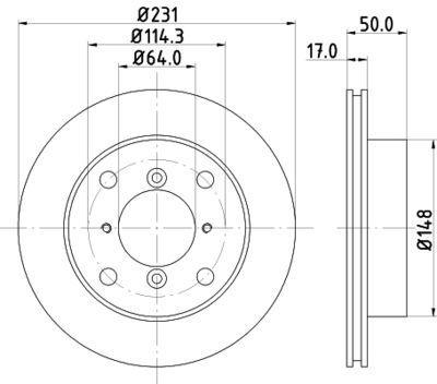 8DD355103921 HELLA Тормозной диск