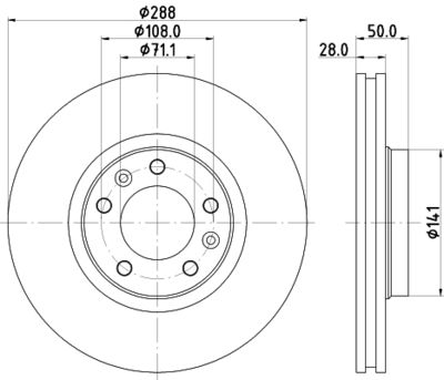 MDC1351 MINTEX Тормозной диск