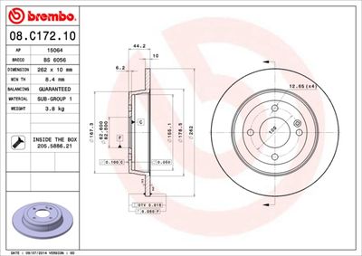 BS6056 BRECO Тормозной диск