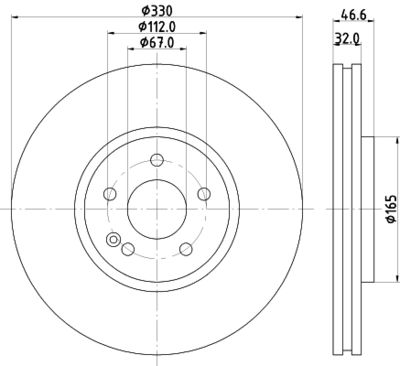 8DD355115861 HELLA Тормозной диск