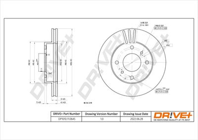 DP1010110645 Dr!ve+ Тормозной диск