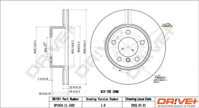 DP1010111562 Dr!ve+ Тормозной диск