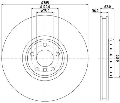 8DD355120721 HELLA PAGID Тормозной диск