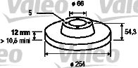 186223 VALEO Тормозной диск