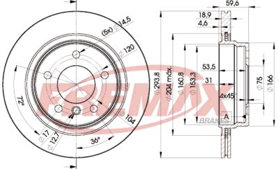 BD5563 FREMAX Тормозной диск