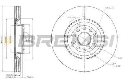 CD7504V BREMSI Тормозной диск