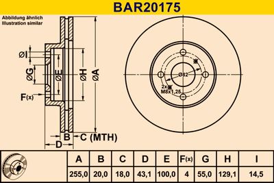 BAR20175 BARUM Тормозной диск