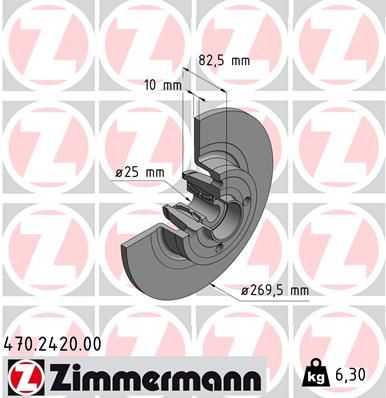 470242000 ZIMMERMANN Тормозной диск