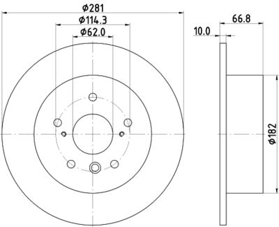 MDC2368 MINTEX Тормозной диск