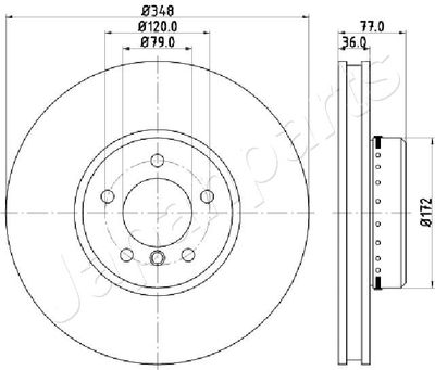 DI0157 JAPANPARTS Тормозной диск