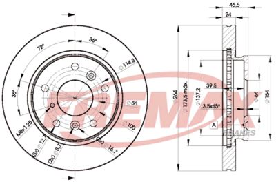 BD3260 FREMAX Тормозной диск