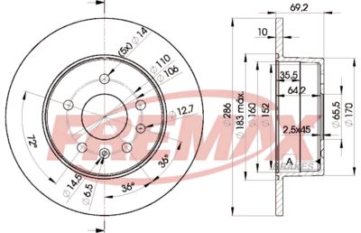 BD9210 FREMAX Тормозной диск