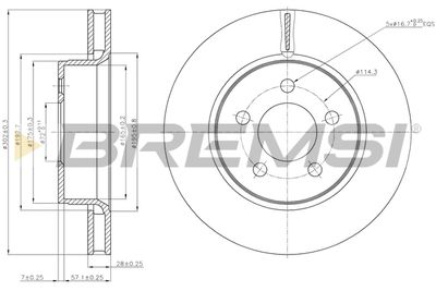 CD7759V BREMSI Тормозной диск