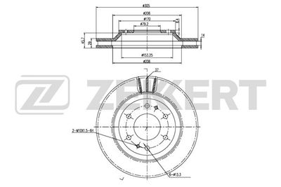 BS6128 ZEKKERT Тормозной диск