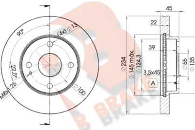 78RBD23255 R BRAKE Тормозной диск