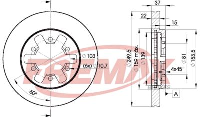 BD6013 FREMAX Тормозной диск