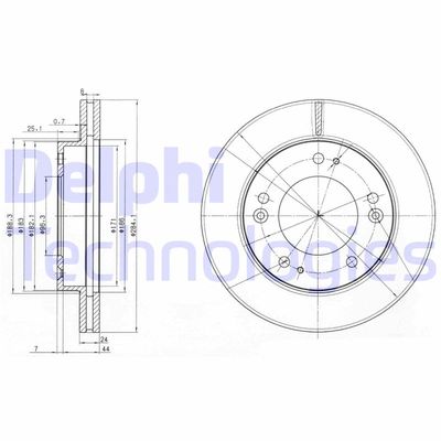 BG3226 DELPHI Тормозной диск