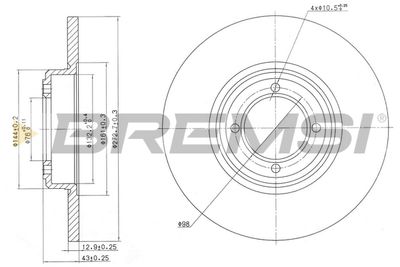 CD6012S BREMSI Тормозной диск