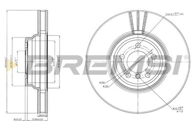 CD7246V BREMSI Тормозной диск