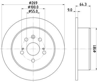 MDC1190 MINTEX Тормозной диск