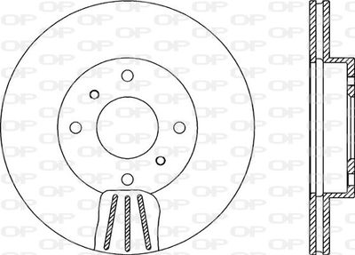 BDA188520 OPEN PARTS Тормозной диск