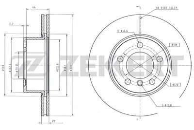 BS5873 ZEKKERT Тормозной диск