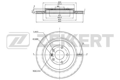 BS6003 ZEKKERT Тормозной диск