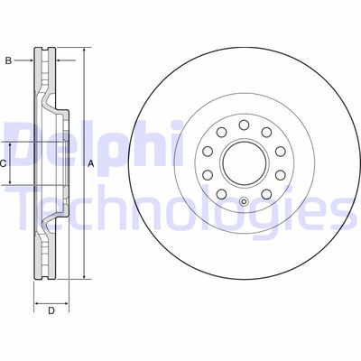 BG9202C DELPHI Тормозной диск